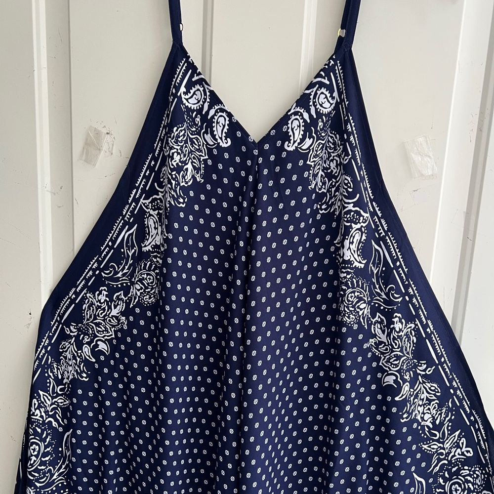 Tommy Bahama Navy and White Paisley Dress - Picture 6 of 13